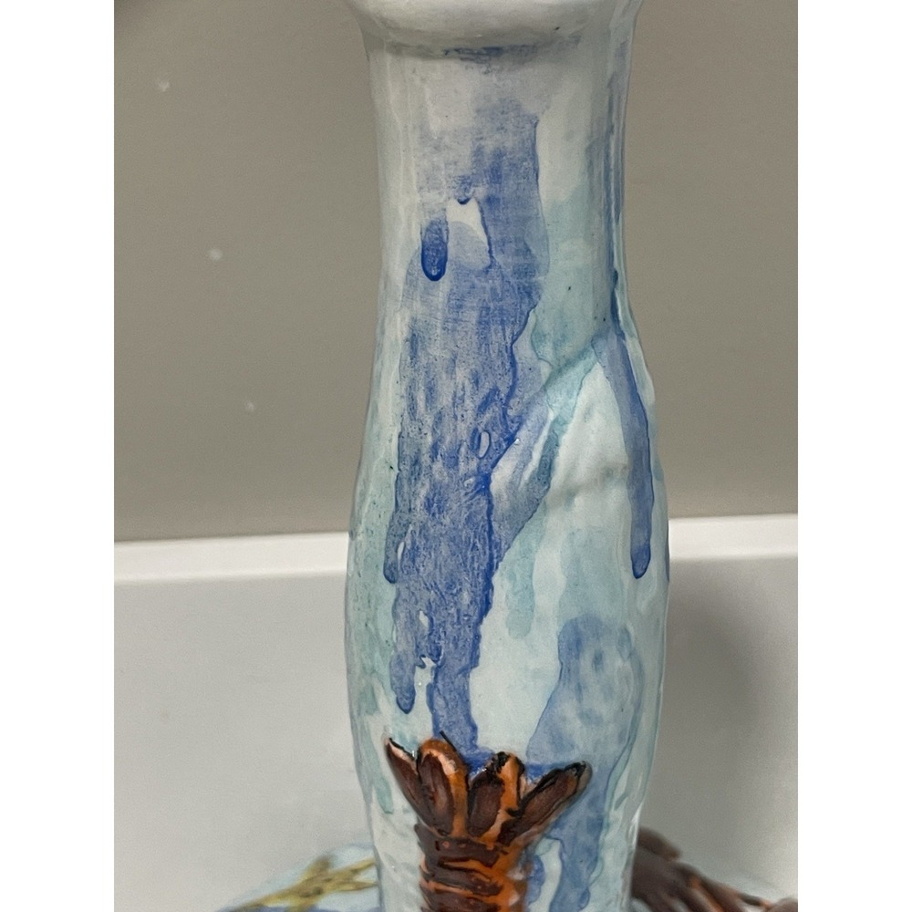 Vintage MCM SAM Italy Republic‎ Of San Marino 3D Lobster Sea Life Pottery Vase - Picture 4 of 13